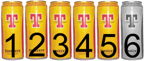 5 tins 'o' Beer out of 6